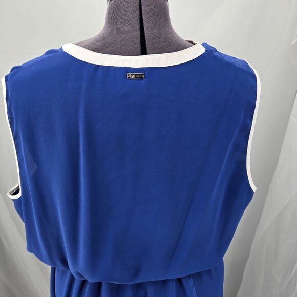 725-29 Anne Klein Royal Blue & white Maxi dress XXL - Picture 7 of 10
